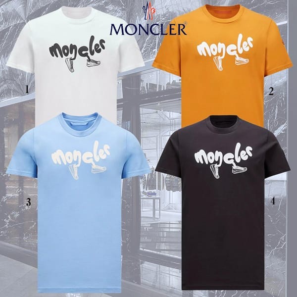 高級感溢れるモンクレール コピー ランニング ロゴ  Tシャツ 4色 J10918C000138390T71B