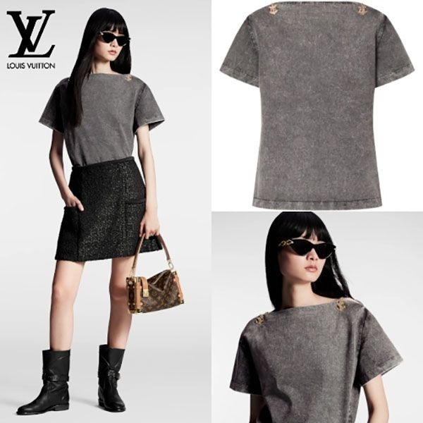 【かわいくて上品♪】ルイヴィトン バトーネックTシャツ スーパーコピー 1AFFDV