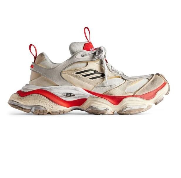 【送料無料】 バレンシアガ レディース スニーカー シューズ beige red 785754W2MV12160
