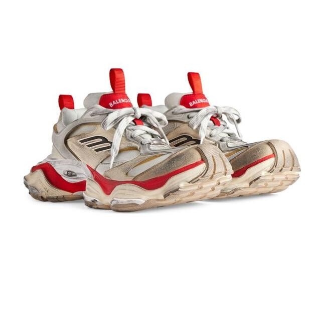 【送料無料】 バレンシアガ レディース スニーカー シューズ beige red 785754W2MV12160