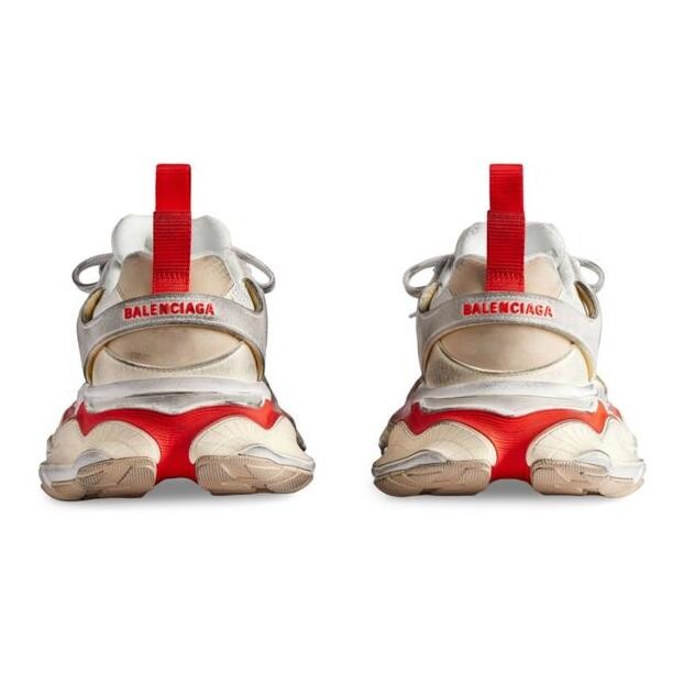 【送料無料】 バレンシアガ レディース スニーカー シューズ beige red 785754W2MV12160
