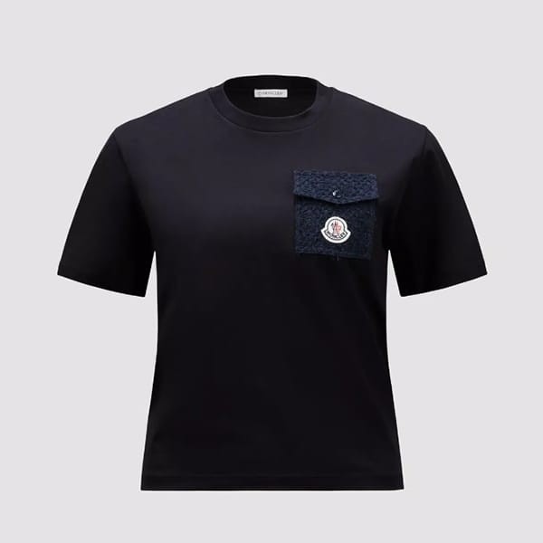 モンクレール n級品 ロゴ パッチポケット Tシャツ 2色 J10938C0002289AI9034
