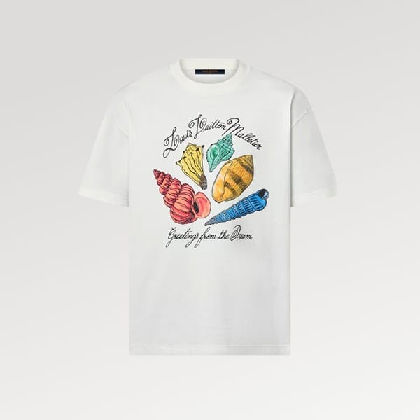 完売前に！ルイヴィトン プリントショートスリーブコットンTシャツ パロディ 1AFR48