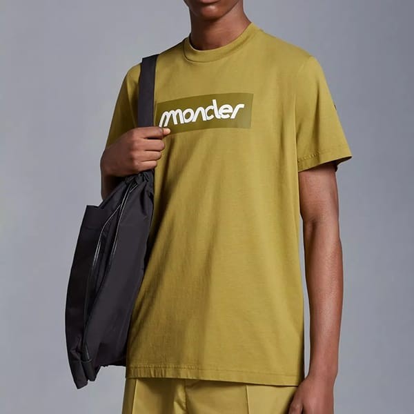 モンクレール ロゴ コットン Tシャツ レプリカ 3色 J10918C0005289AJS00A