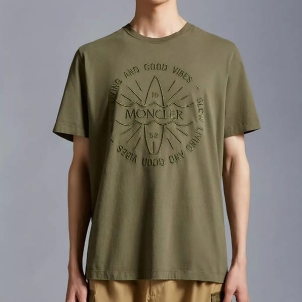 争奪戦☆モンクレール n級品 サーフシャック 刺繍 コットンTシャツ 2色 J10918C0003689AHD11G