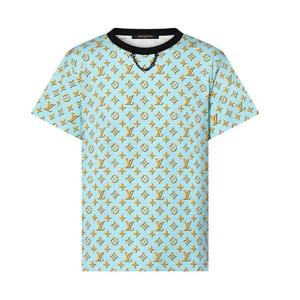 高級ブランドルイヴィトン パロディ モノグラム 3D Tシャツ 半袖 パロディ 2色 1AFTBH