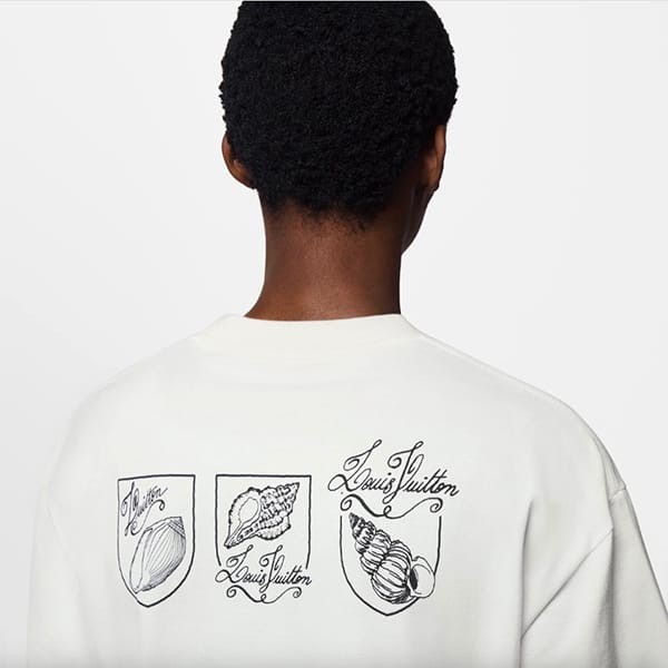 完売前に！ルイヴィトン プリントショートスリーブコットンTシャツ パロディ 1AFR48