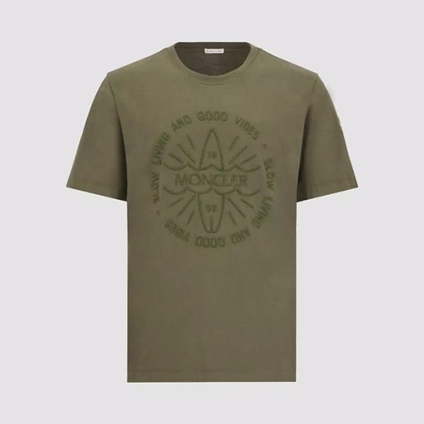 争奪戦☆モンクレール n級品 サーフシャック 刺繍 コットンTシャツ 2色 J10918C0003689AHD11G