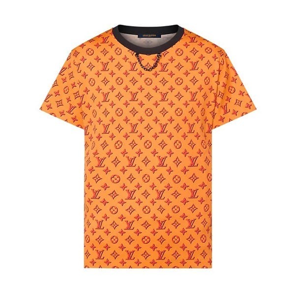 高級ブランドルイヴィトン パロディ モノグラム 3D Tシャツ 半袖 パロディ 2色 1AFTBH