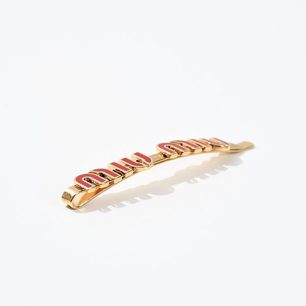 すぐ届ミュウミュウ エナメルロゴヘアクリップ N級品5IF146 2F6T