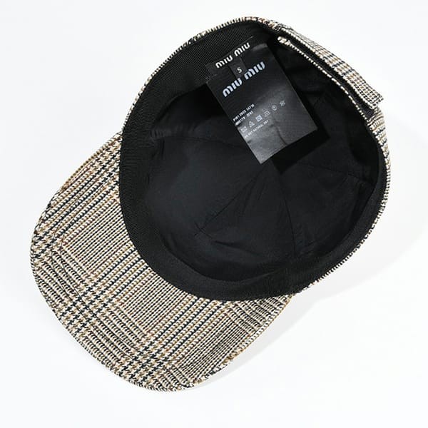 プレゼントに最適ミュウミュウ ウェールズチェックウールCAP キャップ 偽物 miu001