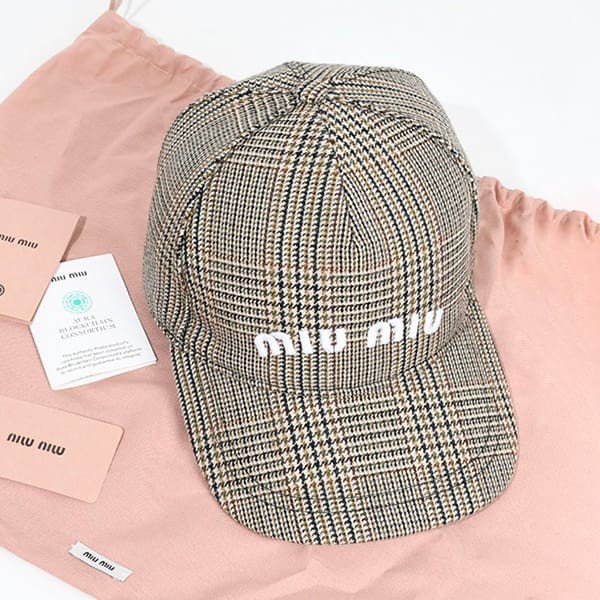 プレゼントに最適ミュウミュウ ウェールズチェックウールCAP キャップ 偽物 miu001