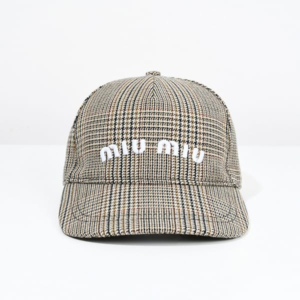 プレゼントに最適ミュウミュウ ウェールズチェックウールCAP キャップ 偽物 miu001
