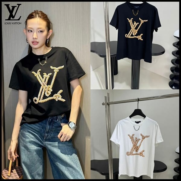 トレンド感たっぷりルイヴィトン スーパーコピー ノーティカルlv tシャツ 2色 1afmz3