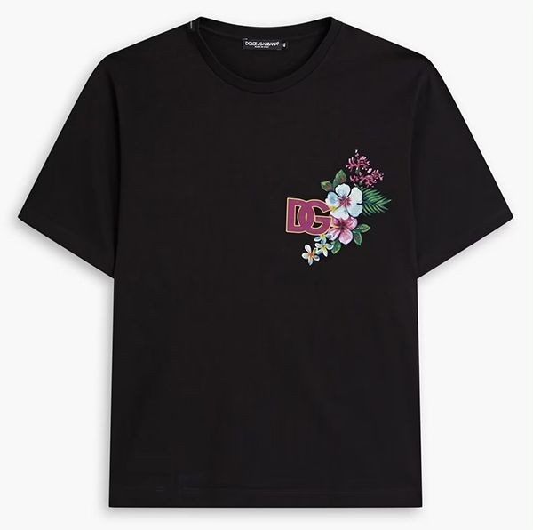 最安値挑戦【ドルチェ&ガッバーナ】コットンジャージー ロゴ Tシャツdg071310