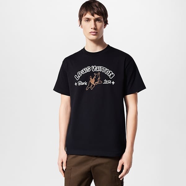 【カラバリ豊富】ルイヴィトン エンブロイダードコットンTシャツ パロディ lv665454