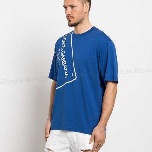 入手困難ドルガバ パロディロゴプレート コットン製 TシャツG8PR8TFU7EQB5460