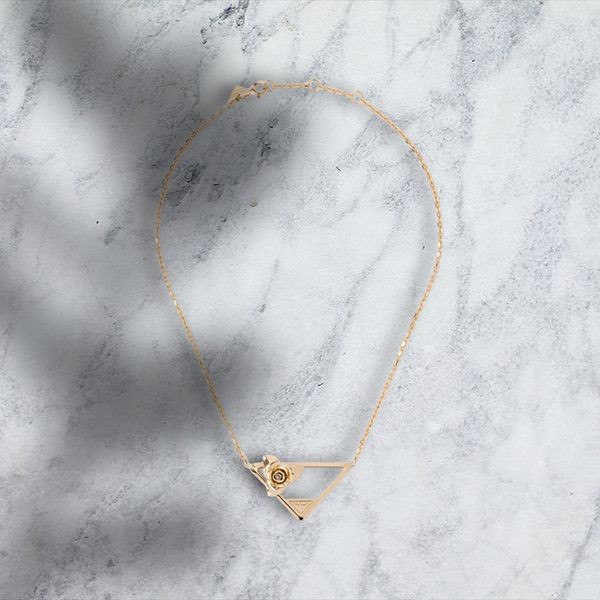 プレゼントに最適プラダ Metal necklace ローズ メタルネックレス偽物 1IC079_2AR3_F0056