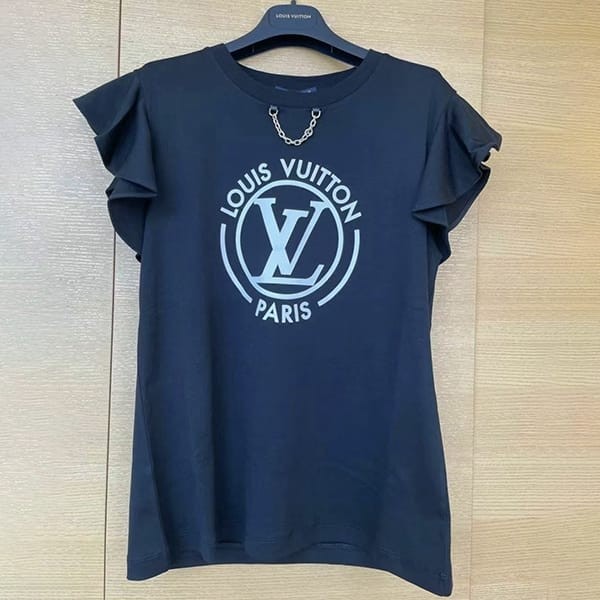 ルイヴィトン フラウンススリーブtシャツ スーパーコピー 2色 1afttr