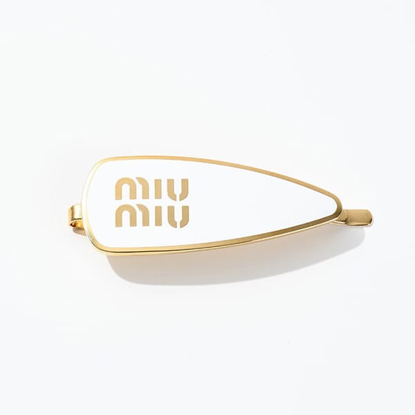 完売必至のカラーミュウミュウ エナメルメタル ヘアクリップ 激安 2色 miu000215