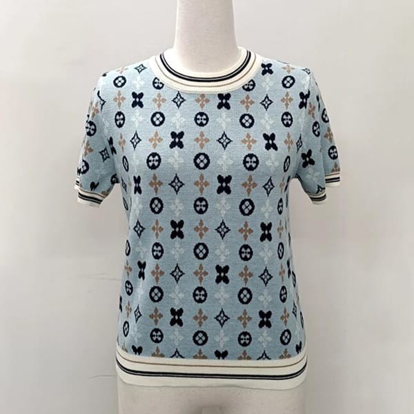 即納でお届けルイヴィトン スーパーコピー モノグラムカレイドスコープニットトップ tシャツ lv6666