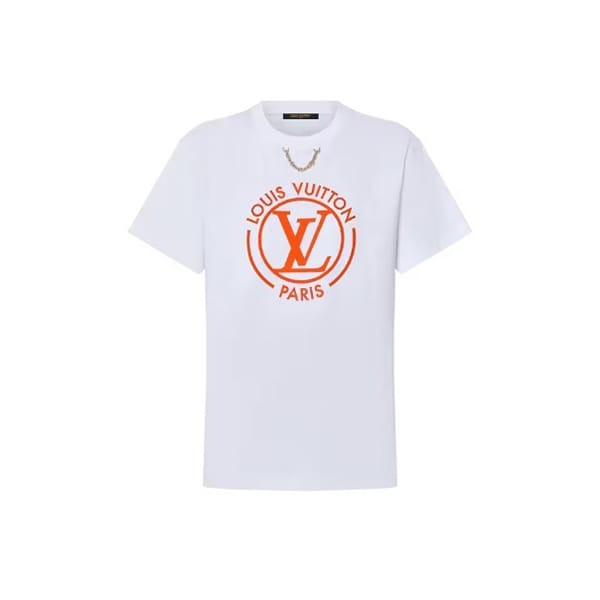 ルイヴィトン スーパーコピー 海外 tシャツ 半袖 チェーン ロゴ 3色 1aftty