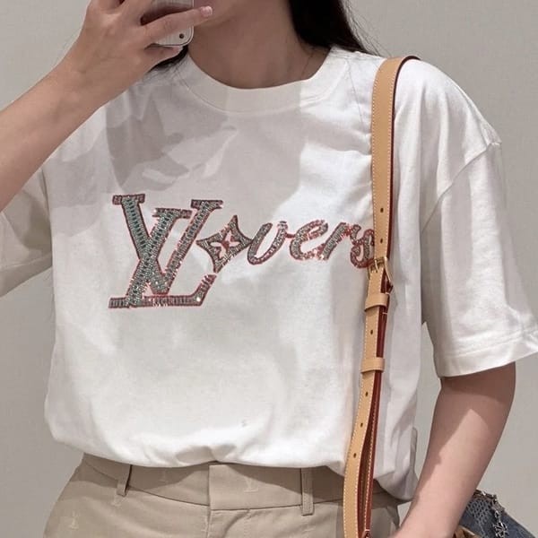 ルイヴィトン エンブロイダード tシャツ パロディ 1afr95