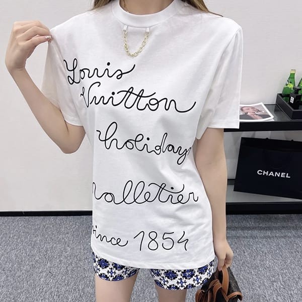 洗練デザイン♪ルイヴィトン エンブロイダードlvクラブ tシャツ パロディ 1afyox