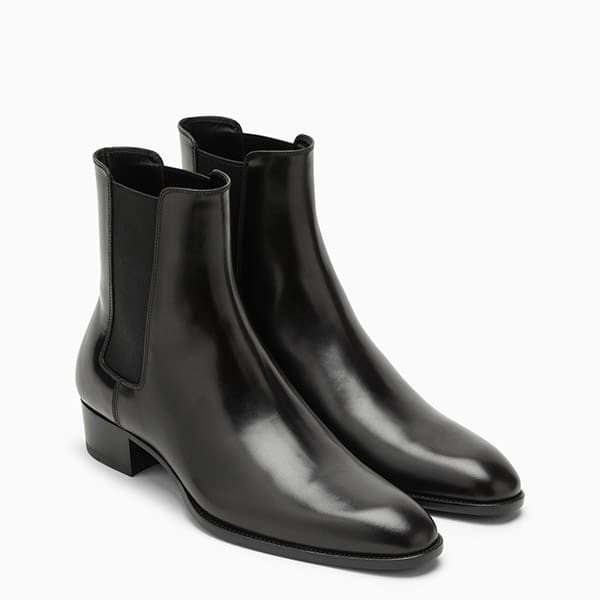 サンローラン wyatt レザーチェルシーブーツ 7758711oo00
