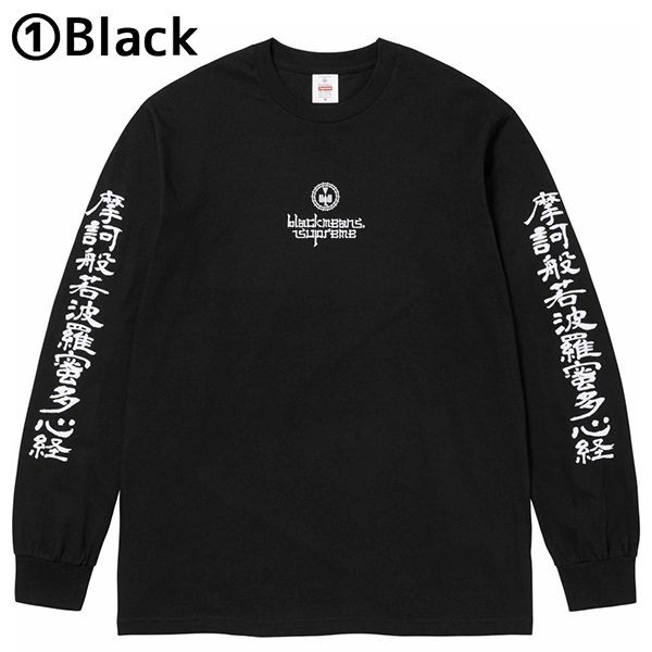 【シュプリーム ブラックミーンズ 偽物】week 16 般若心経 長袖 tシャツ sp1105