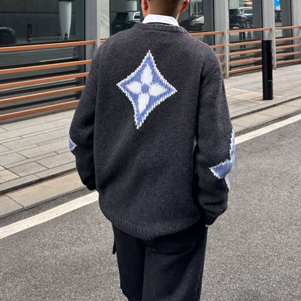 定番ルイヴィトン n級品 ウールミックス ニットセーター ロゴ入 1agjh2