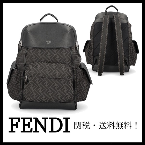 フェンディ FF ジャカード 偽物 ドライブ バックパック fd232115