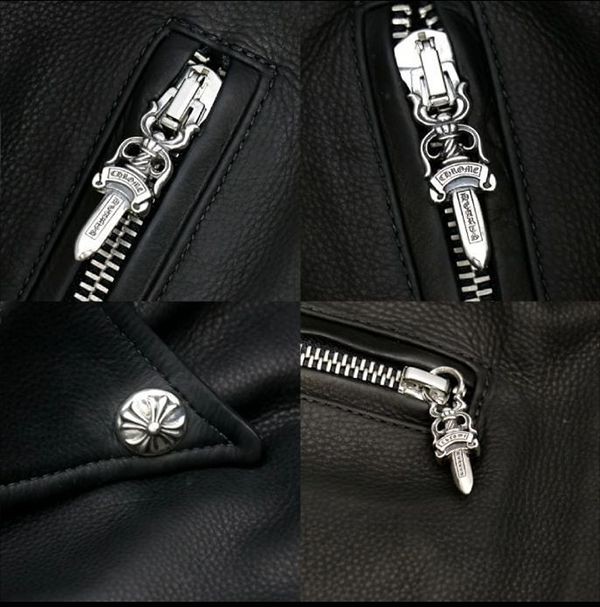 NEWカラー完売必須クロムハーツ JAW BREAKER シングルライダースジャケット ダガージップ 偽物 121840