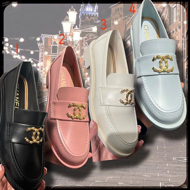 この上なく上品☆シャネル ローファー ロゴ付き コピー G45663 B16429 94305