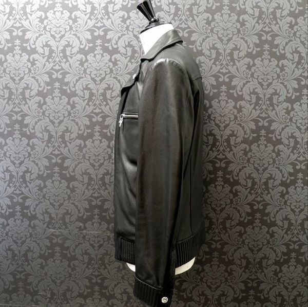 NEWカラー完売必須クロムハーツ JAW BREAKER シングルライダースジャケット ダガージップ 偽物 121840