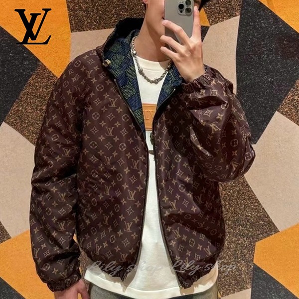 ナチュラル可愛い☆25SS ルイヴィトン コピー☆ダミエリバーシブル ウインドブレーカー 1AHBIV