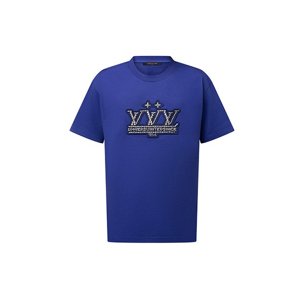 上質デザイン【シンプル☆】ルイヴィトン コピー エンベリッシュドコットンTシャツ 1AHCNN