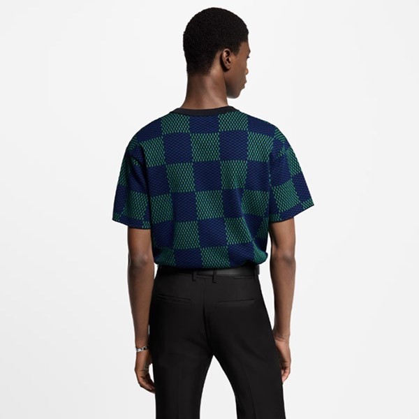 格安【存在感抜群☆】ルイヴィトンコピー LV ジャカード ダミエ 半袖Ｔシャツ 1AHBCV