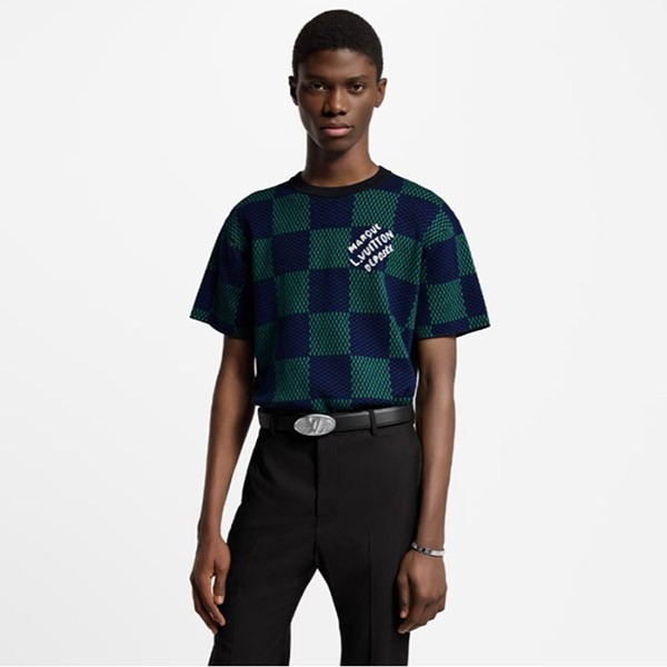 格安【存在感抜群☆】ルイヴィトンコピー LV ジャカード ダミエ 半袖Ｔシャツ 1AHBCV