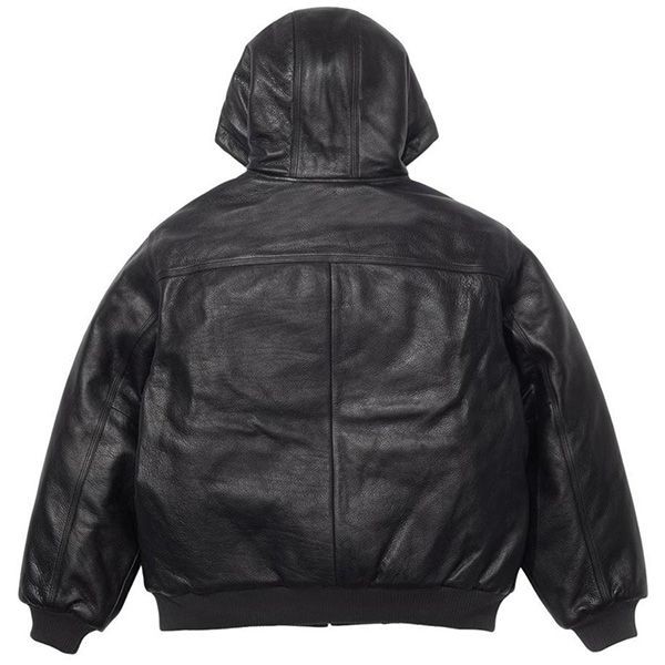 最新でオシャレ【シュプリーム Dickies 偽物】フード付き レザー ワークジャケット sp02191