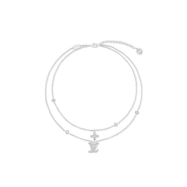 【訳あり特価】国内完売*ルイヴィトン*Lady LV シルバーパラジウム ネックレス コピー M02515