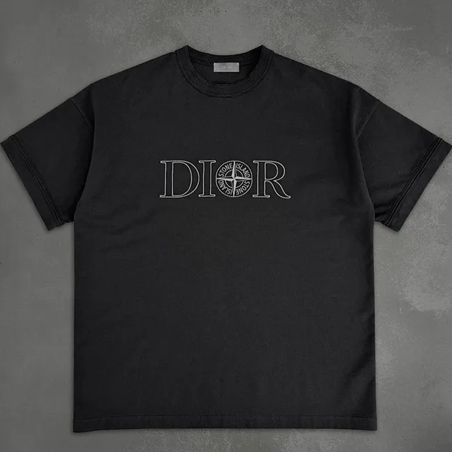 大人気!!新色ディオール ストーンアイランド クルーネック Tシャツ 493J638B0554
