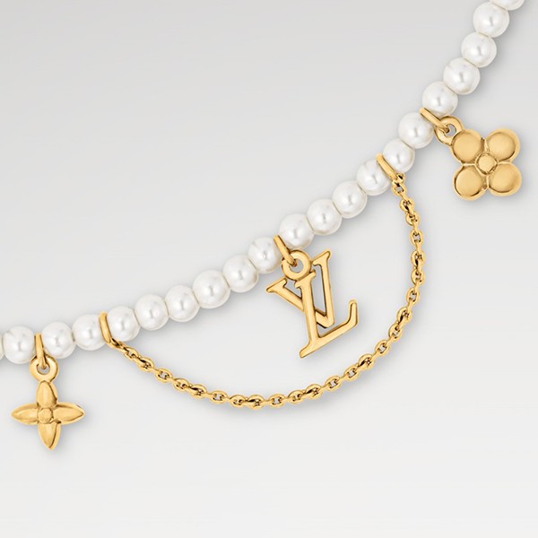 【パールが華やか上品◆】ルイヴィトン ブルーミング ネックレス 偽物 M02388