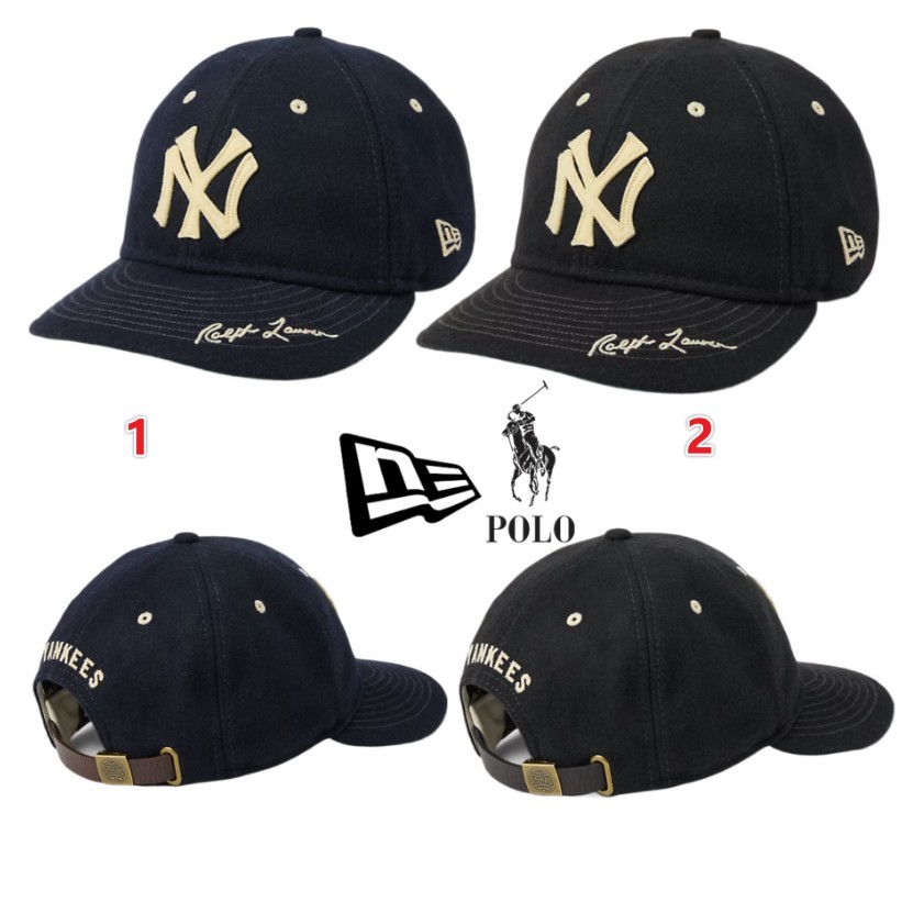 ラルフローレン×New Era コラボ Yankees Wool キャップ 2色 25032902
