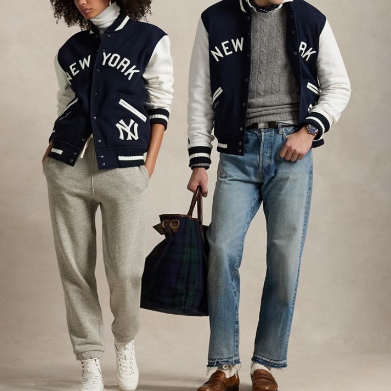 【POLO Ralph Lauren × MLB 偽物】ヤンキース フリース ジャケット 25032904