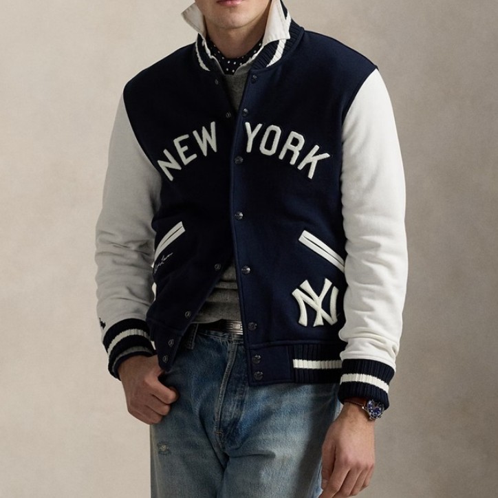 【POLO Ralph Lauren × MLB 偽物】ヤンキース フリース ジャケット 25032904