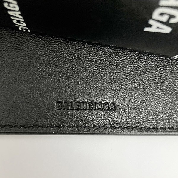 バレンシアガ 偽物 ロゴ 三つ折り ペーパー Compact Wallet 594312 2AAOC