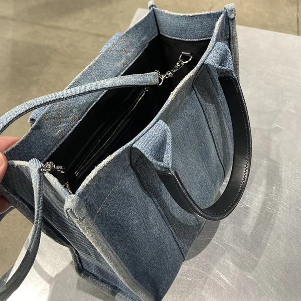 【訳あり特価】バレンシアガ Denim Washed Frayed トートS バッグ コピー ユニセックス bl254231