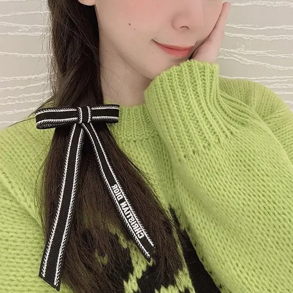速達発送サービス【上品♪】 ディオール コピー エンブロイダリー ディオール Twist リボン バレッタ 45DTE952X130_C920