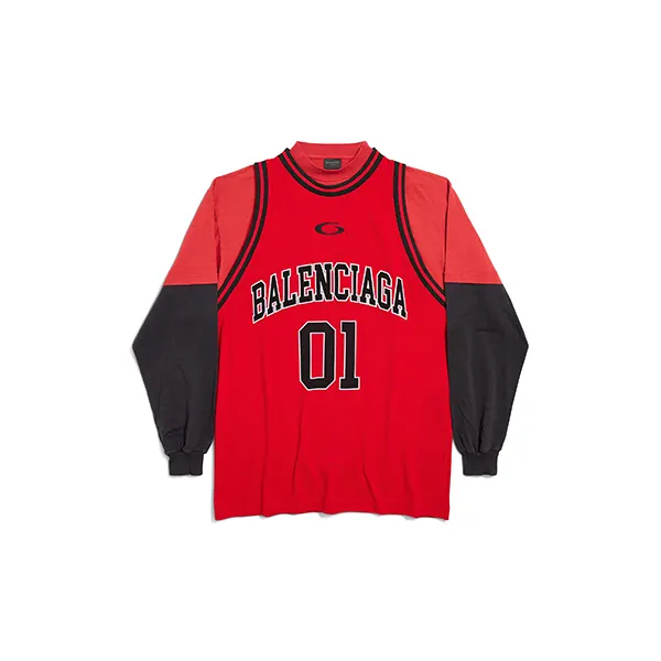 バレンシアガ Basketball Series レイヤード 長袖Tシャツ 822176TR